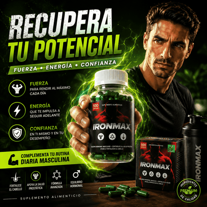 IRONMAX 💪 Complementa tu rutina diaria masculina